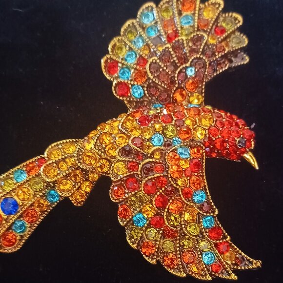 Multi-Colored Bird Brooch - Picture 2 of 5